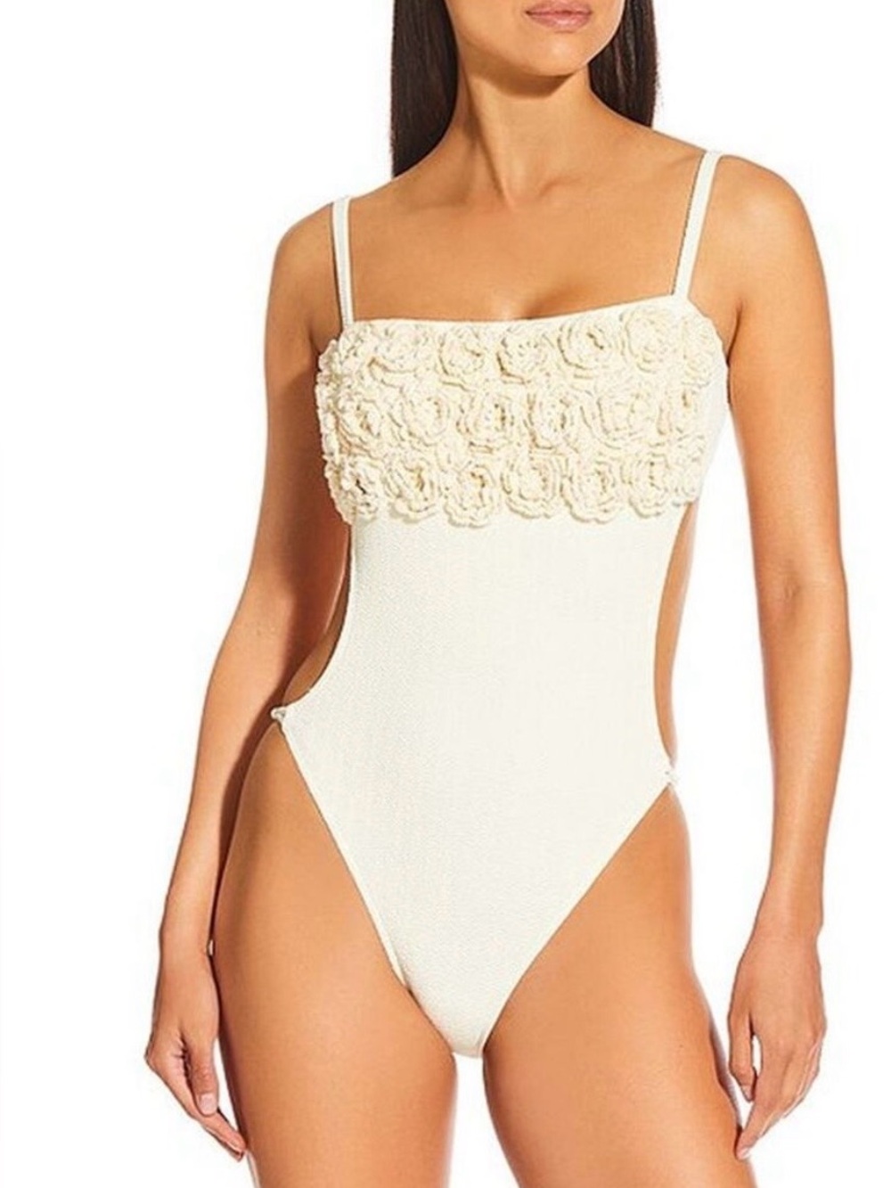 Antonio Melani x M.G. Style Capri Crochet Floral Appliqués One-Piece size XL